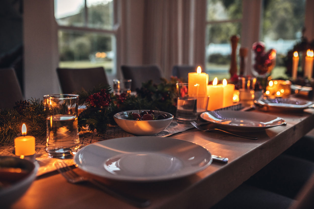 Holiday party table