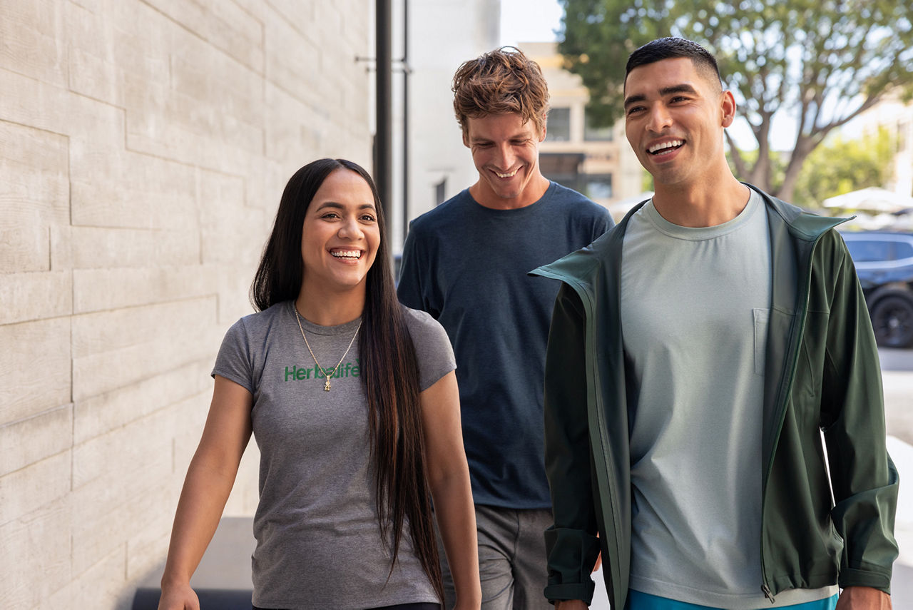 Group of friends on walk