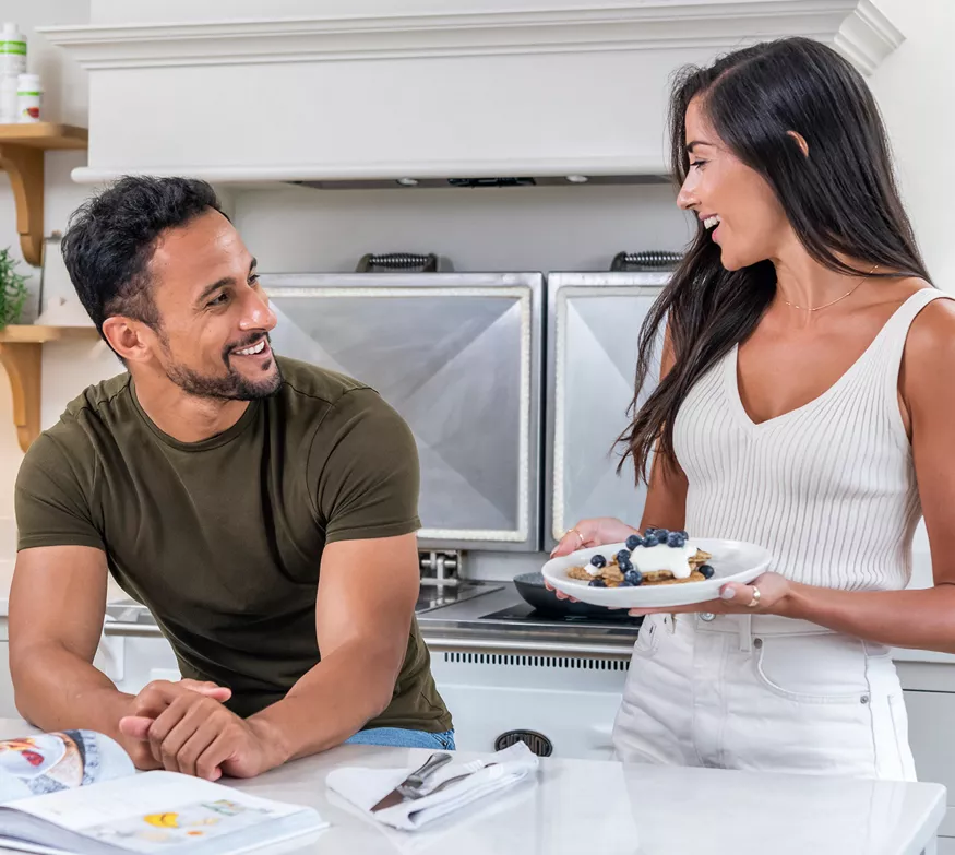 couple kitchen baking Image