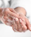 Woman hand wash soap