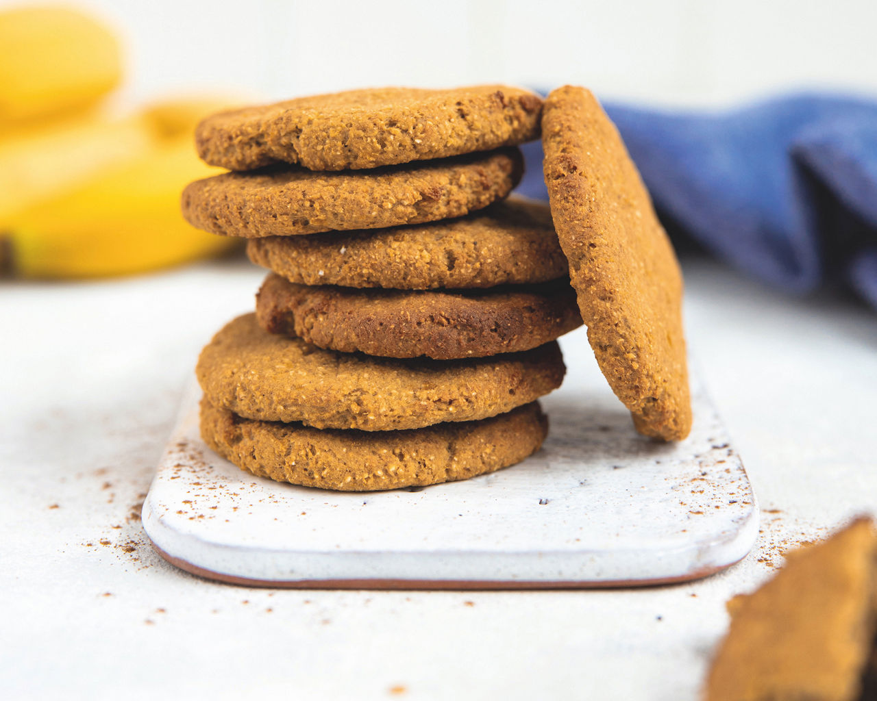 Oat cookies on top of each other